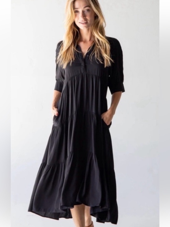 NATURAL LIFE Dresses & Skirts - NATURAL LIFE NWT Rebecca Black Tiered midi , Boho, Western Dress. Medium